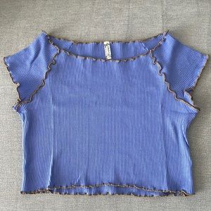 Intimately Free People Purple Thermal Crop Top NWOT